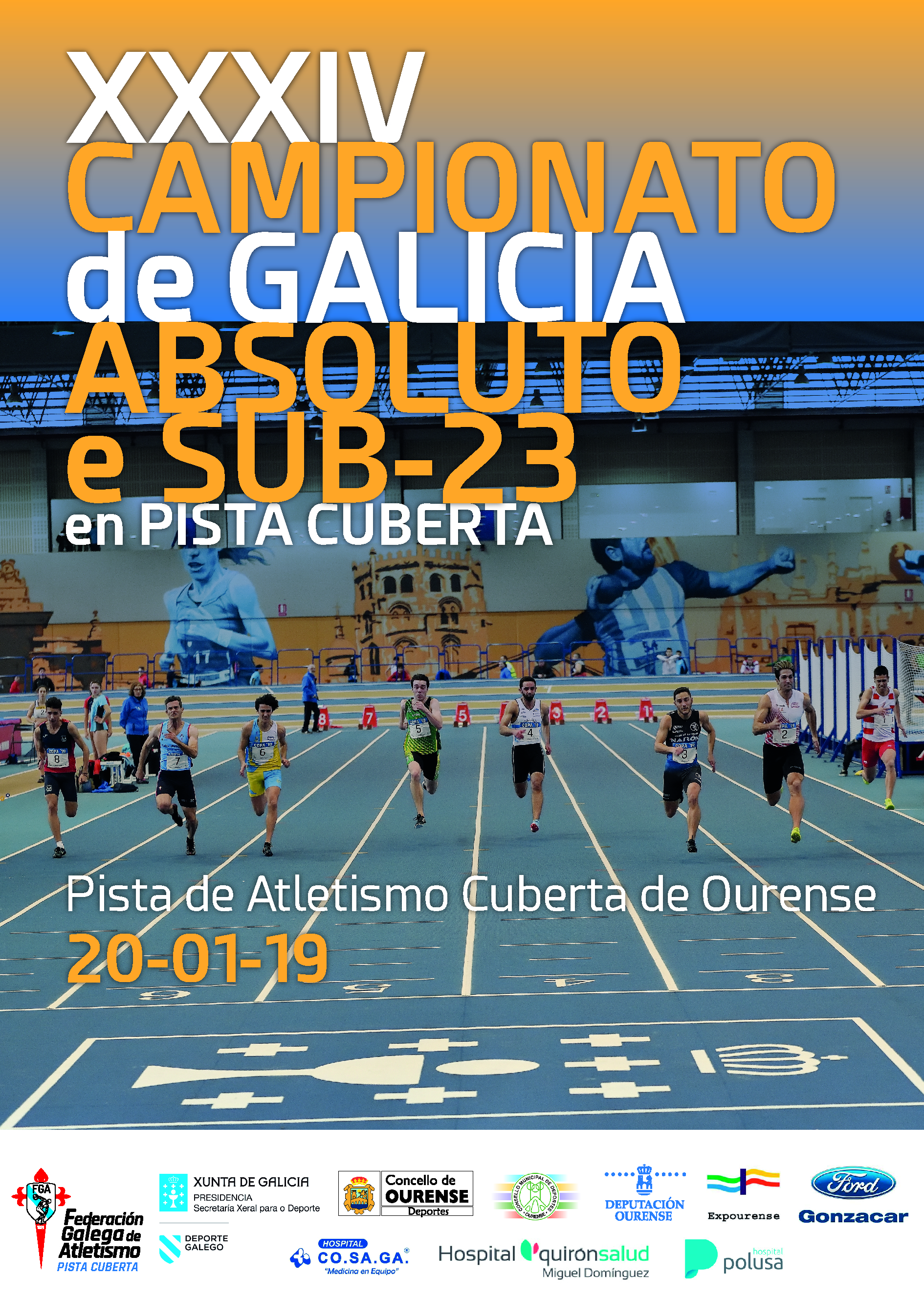XXXIV Campionato de Galicia Absoluto – Sub23 en Pista Cuberta