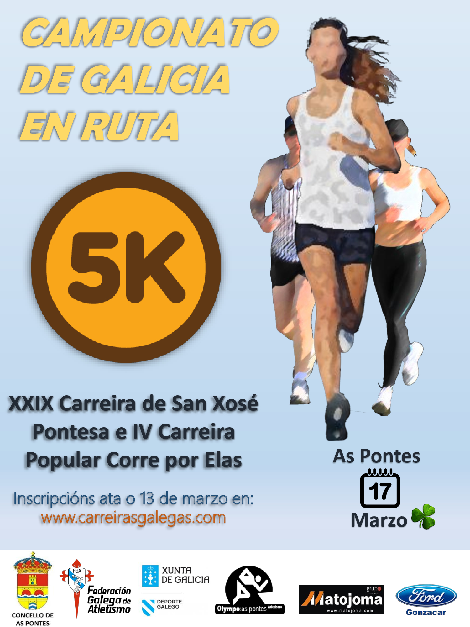 Campionato de Galicia de 5 Km. en Ruta 2018/2019