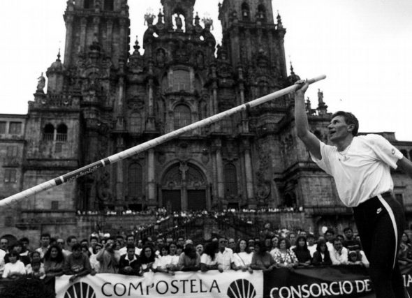 Cando Bubka foi peregrino en Compostela