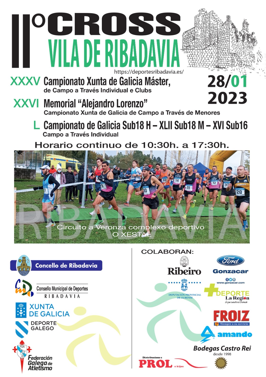 L Campionato de Galicia Sub18 H – XLII Sub18 M – XVI Sub16 de Campo a Través Individual