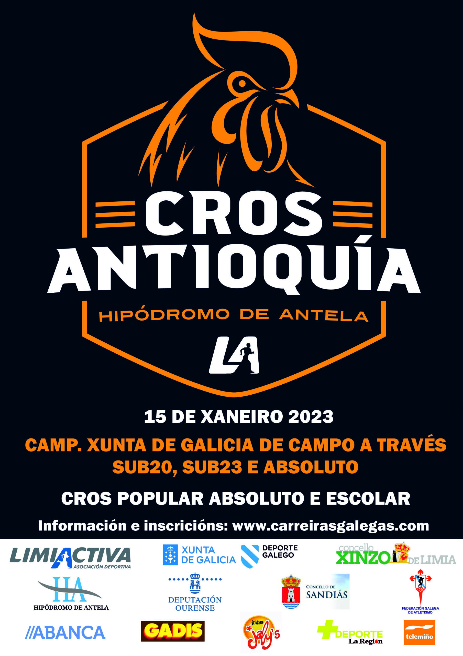 LXXXVII Campionato Xunta de Galicia Absoluto de Campo a Través Individual, Sub 23 e Sub 20.